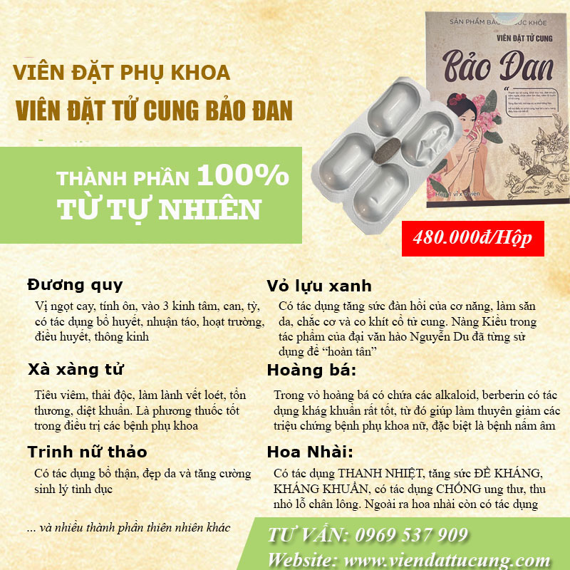 viên đặt trị viêm nấm âm đạo